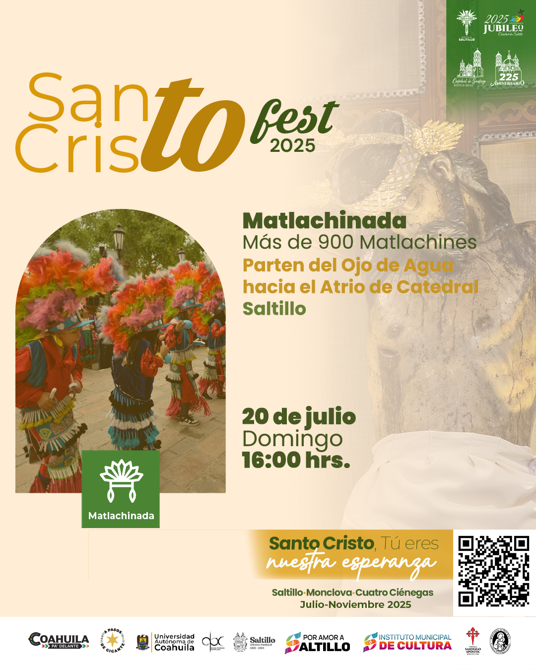 Matlachinada Del Ojo de Agua hacia el Atrio de Catedral en Saltillo